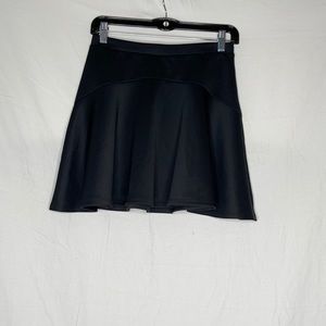 Black stretchy flared skirt